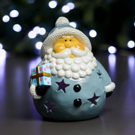 Figure with backlight "Santa Claus with a gift" 11x14x17cm-1