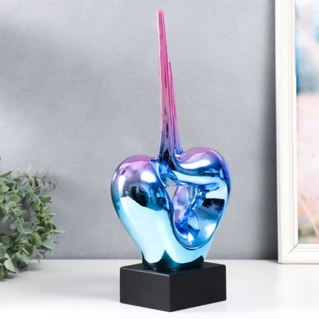 Souvenir Ceramics "Abstraction. Heart" Lilac-blue 9.5x20x41 cm-1