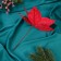 Decor "Winter Flower" Spraying Bloss, 24x20 cm, red