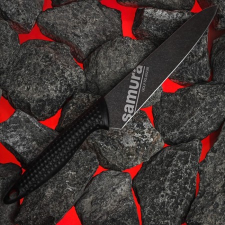Kitchen knife Samura Golf Stonewash, universal, blade 15.8 cm, black hilt-3