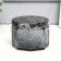 Bank for candles glass with a "flower" gray lid, polyhedron 5x7x7 cm, mix