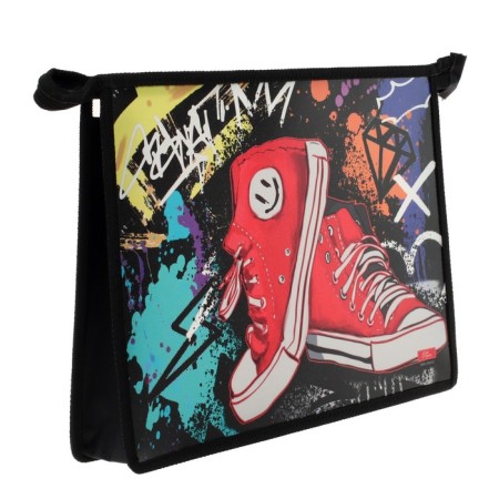 A4, 325 x 230 x 55 mm, zipper on the top, plastic, PM-A4-29 calligrata "sneakers"-1