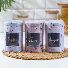 Set of cans for bulk products of candy, 16 × 10.5 × 10.5 cm, 3 pcs