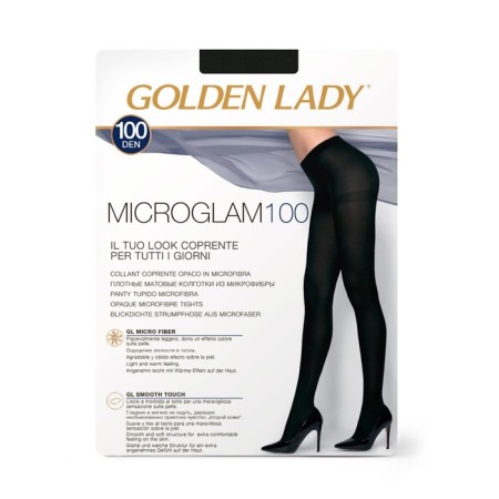 Female Golden Lady Micro Glam, 100 Den, size 2, color Nero-1