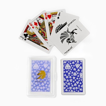 Plastic Plastic Flyhorse cards, 54 pcs, 23 μm, blue, 5.6 x 8.6 cm