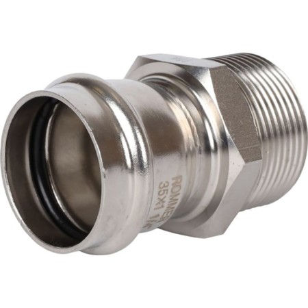 Adapter Rommer RSS-0021-035114, VPR-HR, D = 35 mm x 1 1/4 ", press, stainless steel-2
