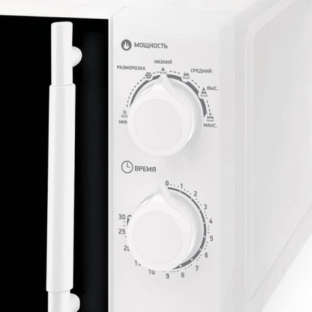 Microwave oven BBK 20MWS-771M/W-M, 700 W, 20 l, 6 modes, black and white-1