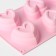 The baking uniform “Heart in the heart”, silicone, 17 × 30 cm, 6 cells (8 × 7.3 cm), pink color