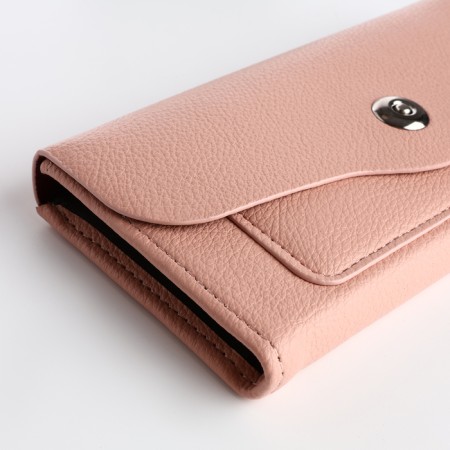 Women's wallet on magnet, pink color-2