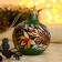 Christmas ball D-8 cm "painted leaves" manual painting