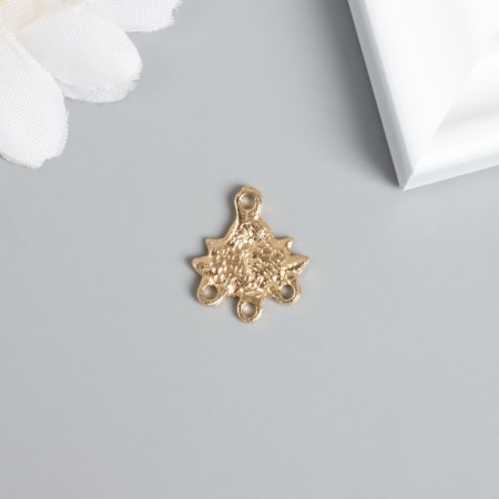 Decor for creativity Metal 4 ears "Lotus" gold 1.7x1.5 cm-2