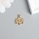 Decor for creativity Metal 4 ears "Lotus" gold 1.7x1.5 cm