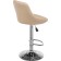 Barrier stool Curt metal/eco -leather, beige/chrome 45x50x84 cm