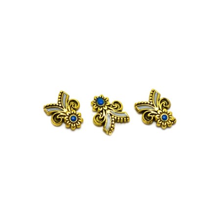 Metal design Pole "Gold", No. 09, 5 pcs
