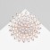 Brooch "Pearl shine", white color in pink gold