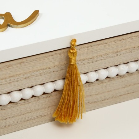 Casket tree with divisions "White Beads" 22.7x15.5x7.3 cm-1