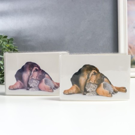 Photo album in 36 photos, 18 sheets "Dog and kitten" 10x15 cm mix