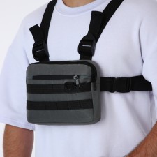 Babberry bag on lightning, external pocket, gray color