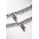 Bracelets "Demetrons" halves of the heart with keys, red color in silver, 17 size