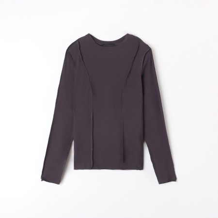 T -shirt with DL. Sleeve (longshit) mit, p. 44, gray-8