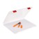 A4 document folder, with red latches, 230 x 305 x 23 mm, transparent case