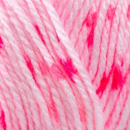 Baby Color yarn 100% acrylic 150m/50g (5113 white with pink)-3