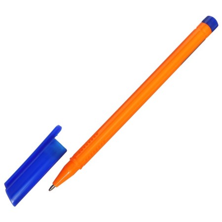 Ballic handle 0.5 mm blue, yellow triangular housing (barcode on a thing), blue cap.-2