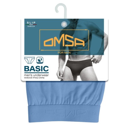 Men's slips Omsa 3224, size 52, Ice Blue color-2