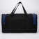 Sports bag 3 parts on zippers, external pocket, black/blue color