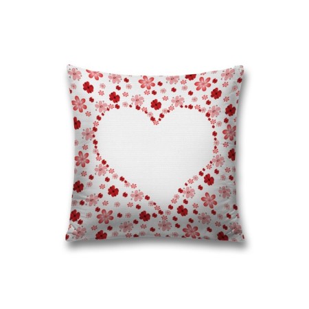 Pillowess decorative "Heart of flowers", on a zipper, size 45x45 cm