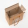 Box-pack, with a window and handles, craft, 15 x 11 x 9 cm