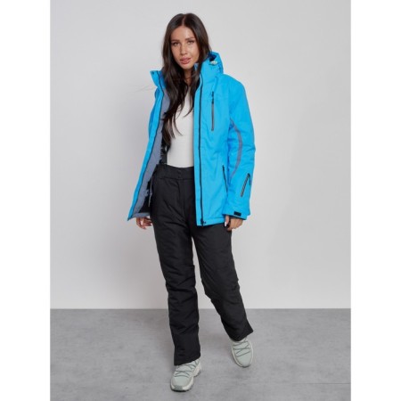 Ski costume female winter, size 42, blue color-10