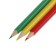Pencils colored 12 flowers mini, wooden case, triangular