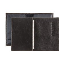 Cover for a passport with a pocket, brown color