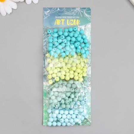 A set of beads for creativity plastic "Forest and water" d = 0.8 cm 4 colors x 20 g