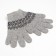 Women's gloves from Mongolian wool, gray color/pattern, size 6.5-7.5
