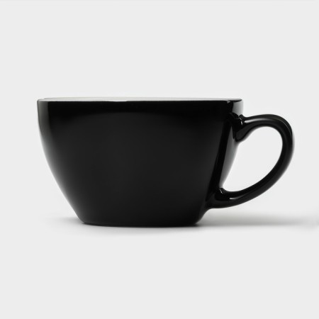 Coffee steam porcelain Magistro Coffee Time, 2 objects: a cup 300 ml, a saucer d = 15.5 cm, black color-4