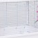 A cage for rodents with a plastic fortification of 47 x 30 x 32 cm, white