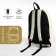 Youth backpack from lightning textiles, external pocket, beige color