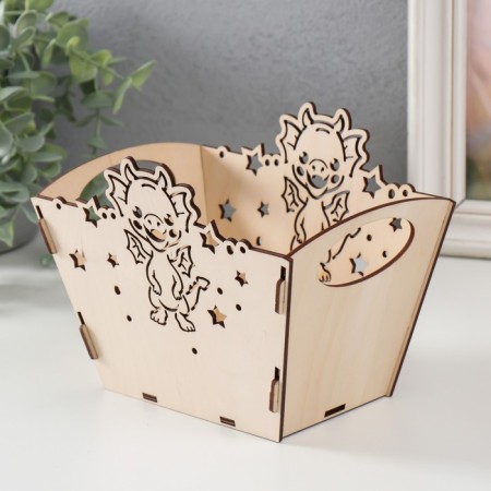 Basket-jacket "Dracosha" natural 18x12x14.5 cm (set of 5 parts)-2