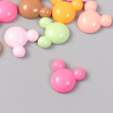 Decor for creativity plastic "Ears" Gloss Mix 2.1x2.1 cm-1