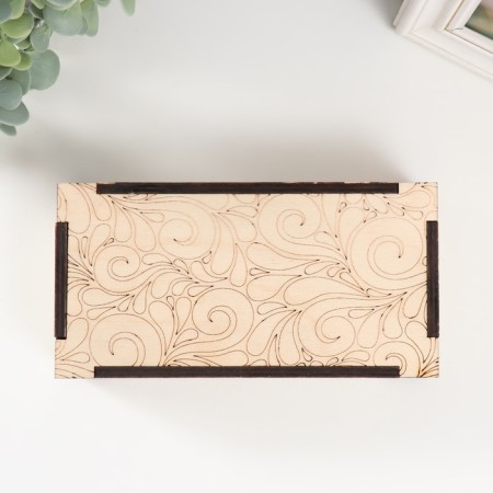 Casket for painting "monogram" 19x9.5x5 cm, plywood 6mm-2