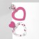 Acryl Earrings "Heart" with confetti, colored in silver