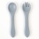 A set of children's cutlery, fork and spoon M&B (silicone), gray