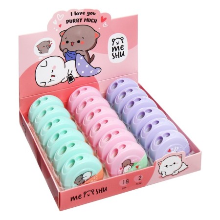 Plastic grinder Meshu "Cute KitTens", 2 holes, mix-5