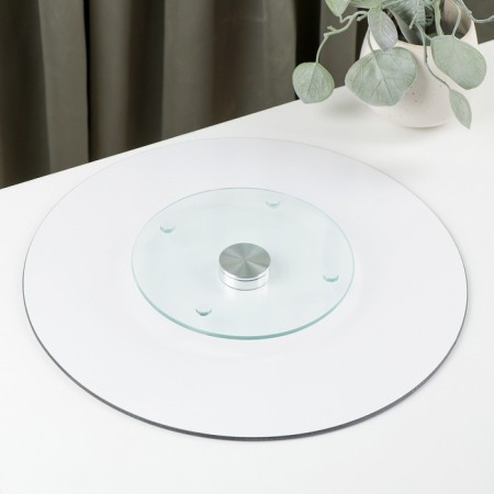 Glass stand for the cake rotating Magistro "East", D = 32 cm, black color-2