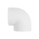 MEERPLAST square, polypropylene, 40 mm, 90 °, white