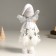 Interior doll "Angel in white with sequins, silver wings" 40 cm