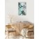 Carty clock is wall-mounted, interior "green marble", 35 x 60 cm, on canvas, silent