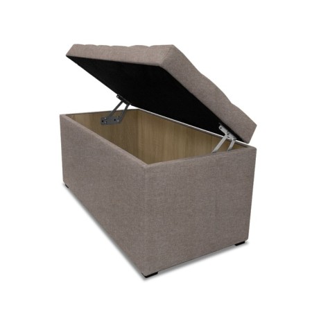 Puff with a lid and weight, 800 × 400 × 420 mm, Savana Plus Rogozhka, MOCCA color-1